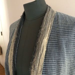 Magnolia Pearl European Cotton Noriyo Frock Kimono.  Distressed denim